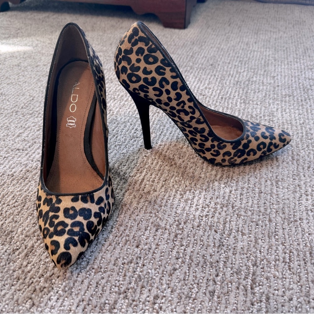 Aldo Leopard Print Heels